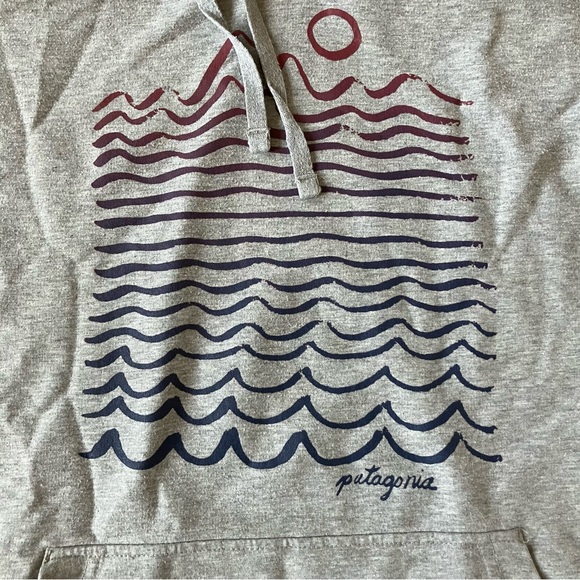 Patagonia Grey Wavy Maybe Ahnya Hoody Hoodie Fleece Lightweight Sweatshirt Small - Picture 3 of 10